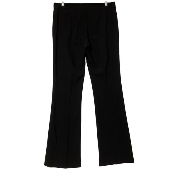 Ellie Tahari Dress Pants M Black Mid Rise Straight Leg Wool Designer Career - Picture 2 of 9